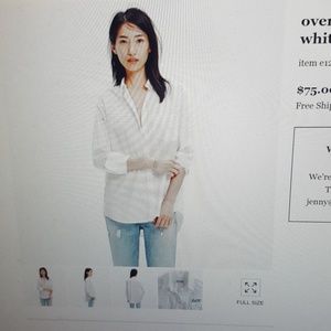 Nwt Madewell oversized Boyshirt in pure white